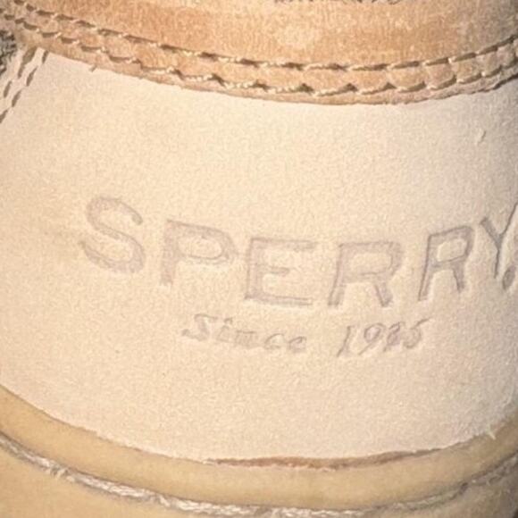 Sperry Top-Sider Shoes Womens Size 8.5 Tan Angelfish Boat Leather Mesh 9102047 - Picture 1 of 14